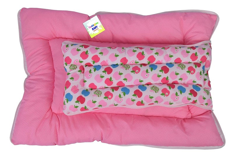 Toddylon Baby Bags Baby 3 in 1 Baby Bed | Baby Wrapper | Holder | Newborn Baby Boys Girls | Wearable Blankets | Cotton (0-6 Months) Pink - Image 4