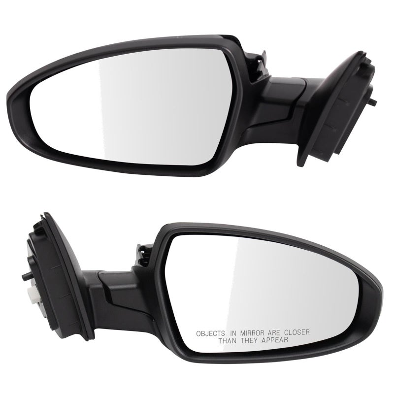 TRQ Driver Passenger Side Mirror Set Compatible with 20192023 Kia Forte KI1320226 KI1321226