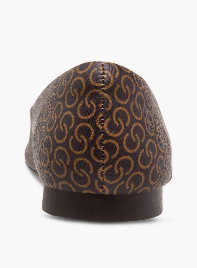 سيليست أحذية باليرينا نسائية سهلة الارتداء بطبعة شعار - Image 5