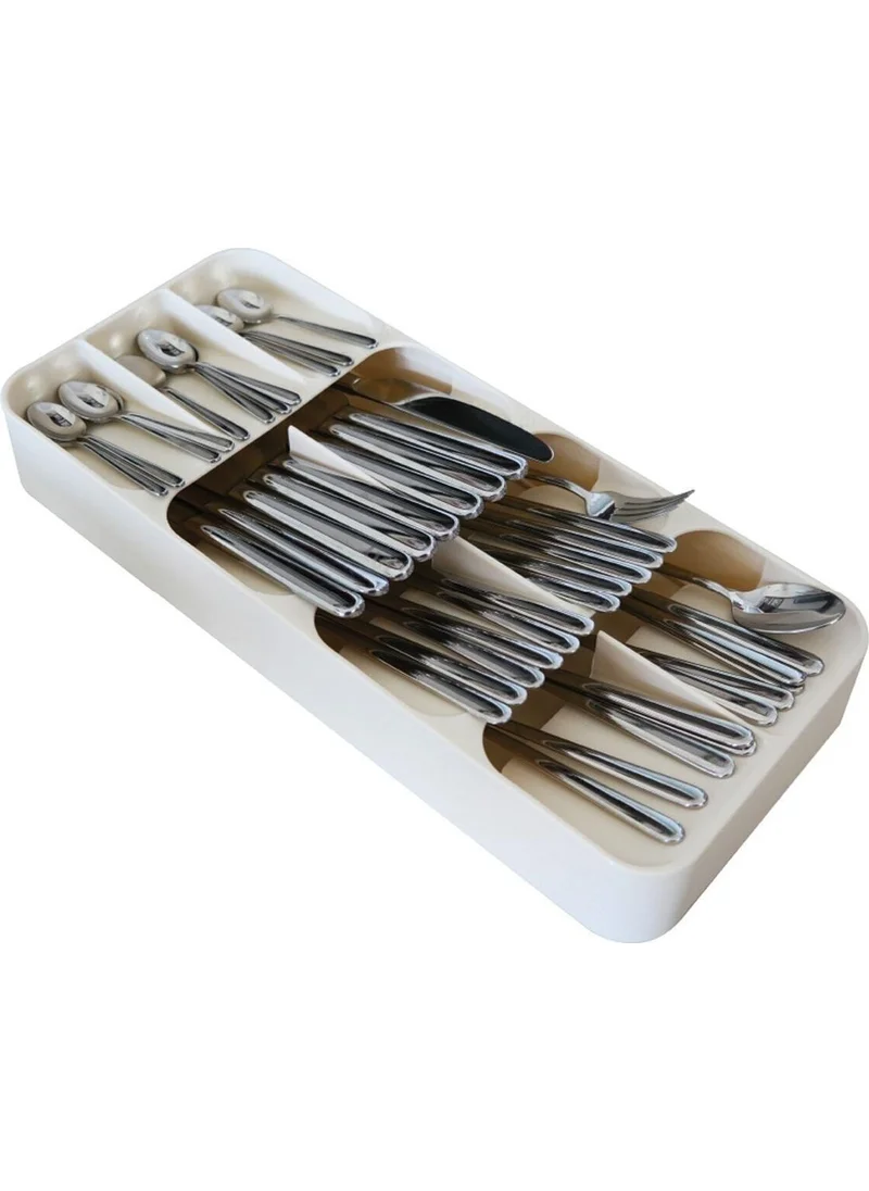 DECOBELLA Drawer Inner Spoon Holder 9 Compartment Drawer Organizer