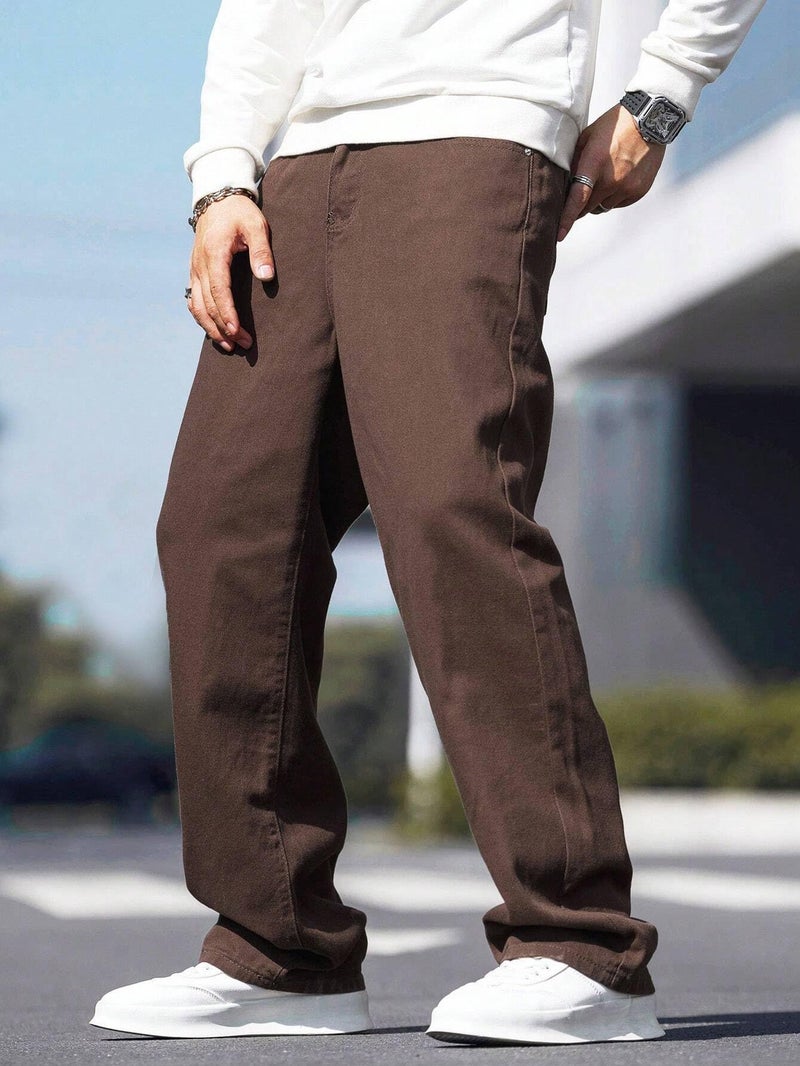 JVX Jeans for Men || Men Jeans || Looses Fit DenimJeans || BaggyJeans (NJJ-04) (in, Numeric, 34, Brown) - Image 5