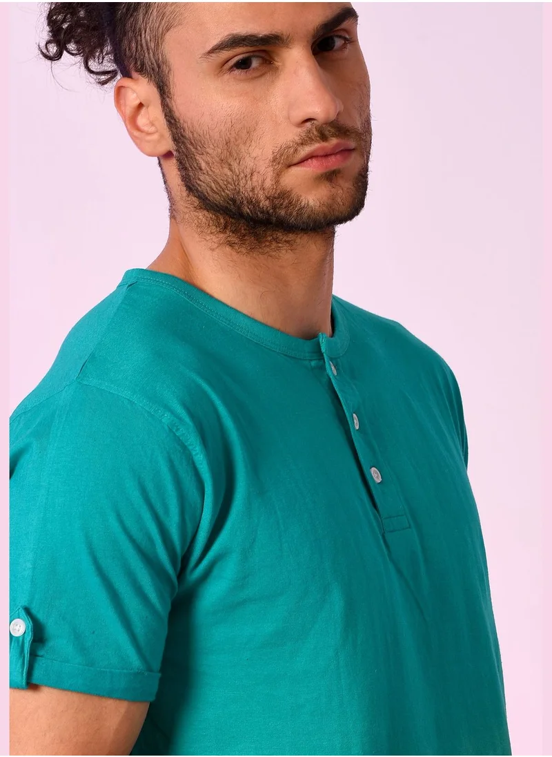 Campus Sutra Essential Henley T-Shirt