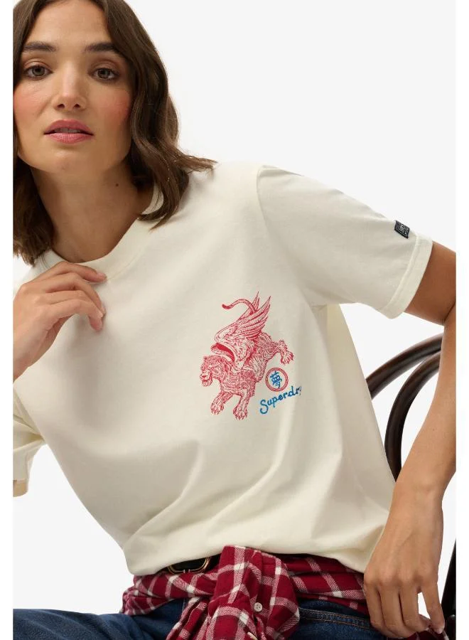 Superdry  Tokyo Narrative Relaxed T-Shirt for Women | Best Price UAE