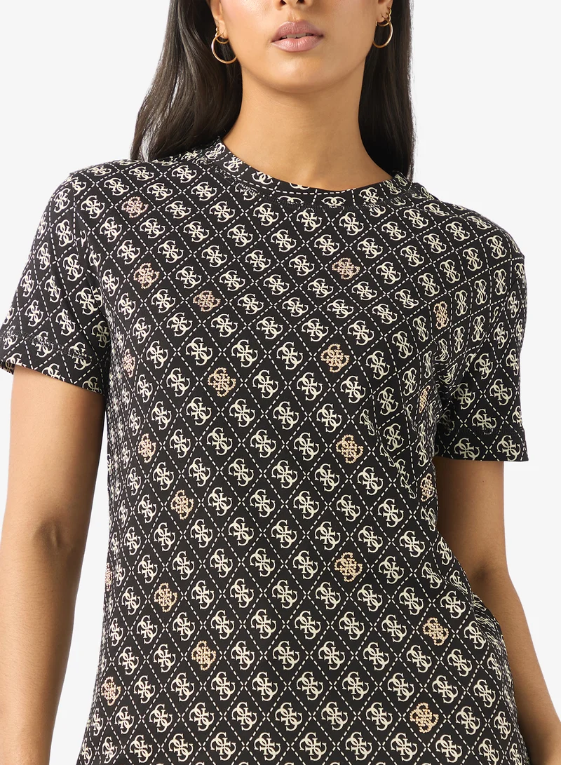 GUESS 4G Rhombus Studs Short Sleeve T-Shirt
