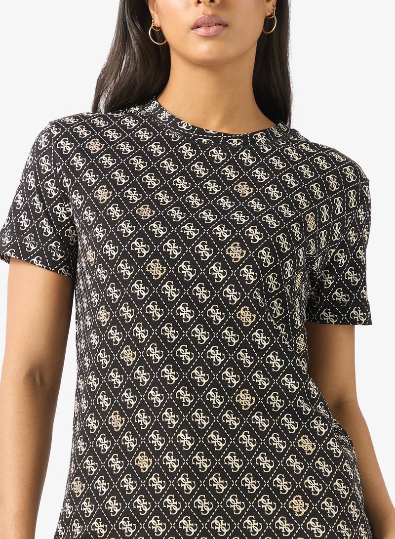 GUESS 4G Rhombus Studs Short Sleeve T-Shirt - Image 3