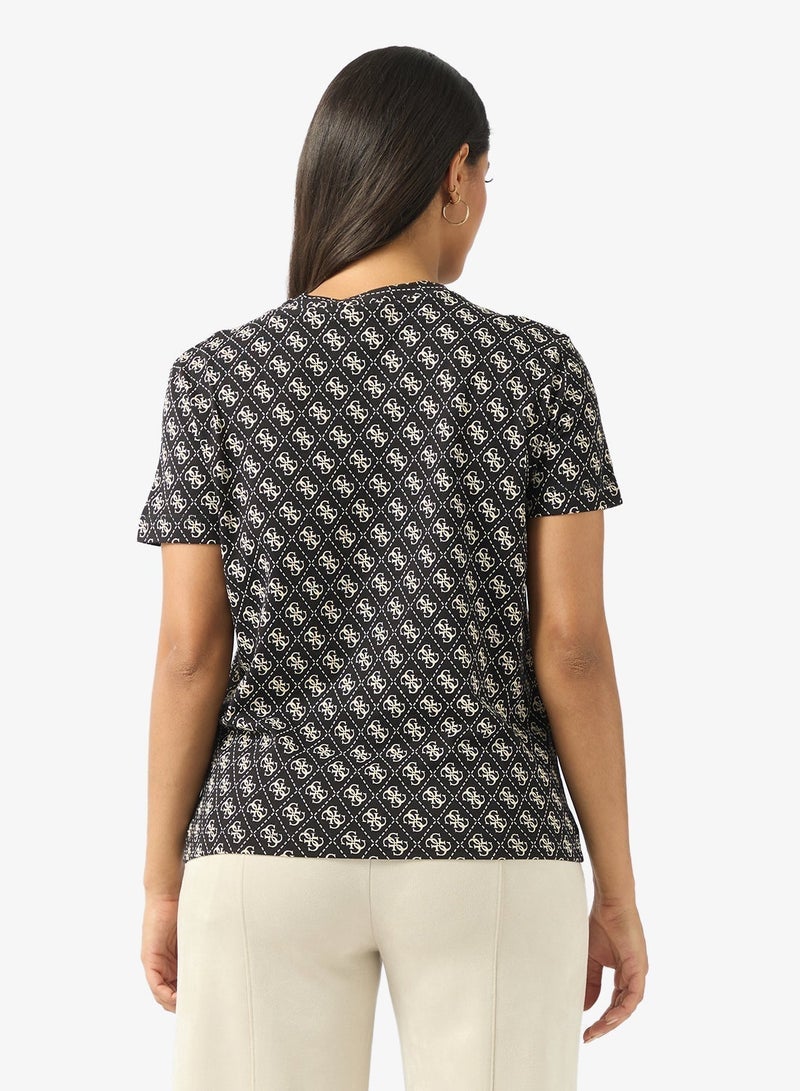 جس تيشيرت بأكمام قصيرة مزين بمسامير على شكل معين بتقنية - Image 2