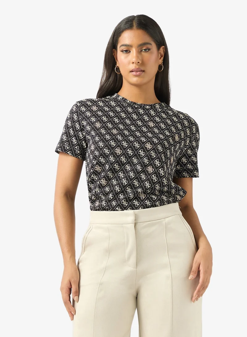 GUESS 4G Rhombus Studs Short Sleeve T-Shirt