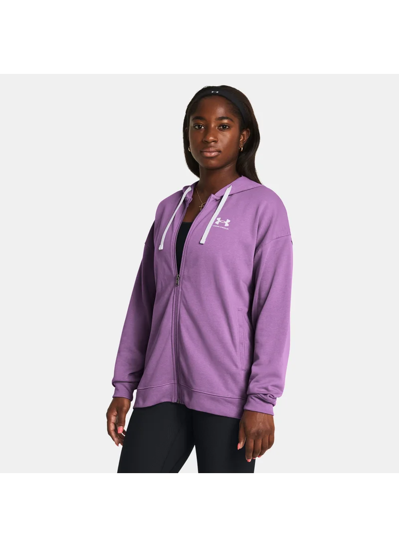 UNDER ARMOUR Women's Rival Terry Full-Zip Hoodie