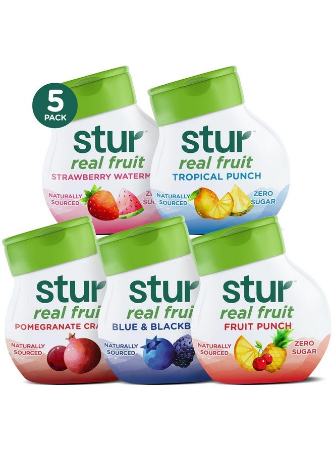 Stur Liquid Water Enhancer | Classic Variety Pack | Naturally Sweetened | High in Vitamin C & Antioxidants | Sugar Free | Zero Calories | Keto | Vegan | 5 Bottles, Makes 120 Drinks - Image 1