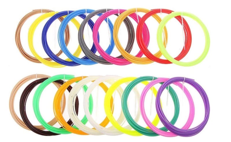 Camin PLA Filament 5m Each Set of 20 | 3D Pen PLA | 3D Pen filaments| 3D PLA Filaments | 3D Pen Wires 5m Each - Image 1