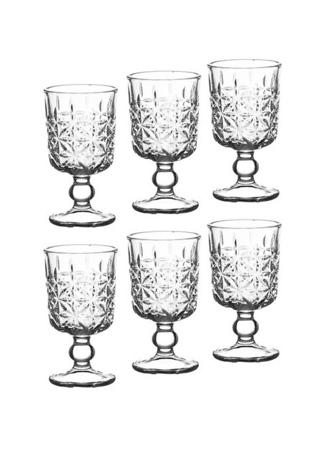 Set of 6 glass cups with base for juice and all drinks and for all occasions and receptions Capacity 65 mm - Image 4