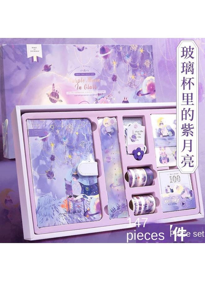 Hand Account Book Suit Girl's Heart Cute Korean Ins Internet Red Hand Account Book Journal Tool Material Full Set Gift Box