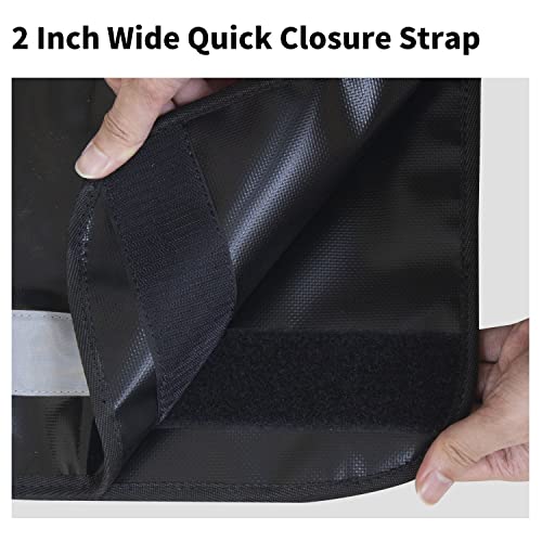 Chuanke Winch Line Cable Damper with Reflective Strips and Rigging Accessory Storage Pocket Prevents Damage by Reducing Cable Recoil Black - Image 5