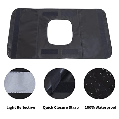 Chuanke Winch Line Cable Damper with Reflective Strips and Rigging Accessory Storage Pocket Prevents Damage by Reducing Cable Recoil Black - Image 3