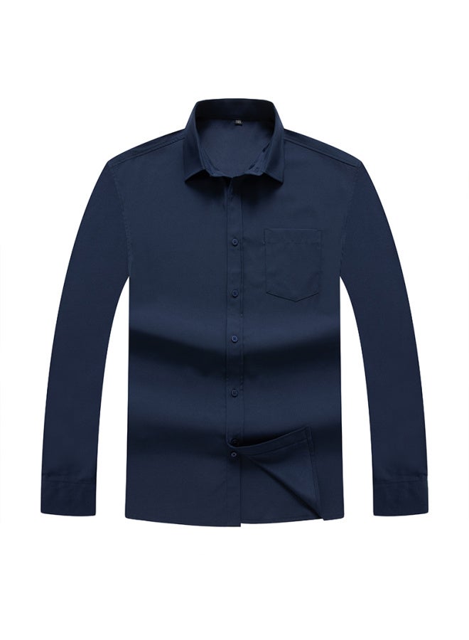 Plus Size Shirt Men's Long Short Sleeve Plus Size Business Fat Guy Spring And Autumn Loose