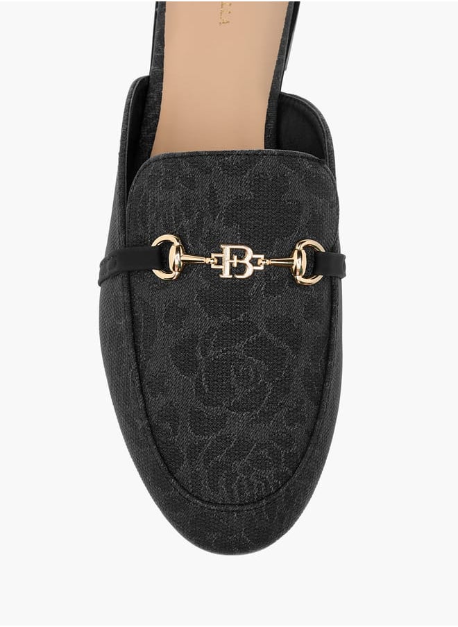 Flora Bella By Shoexpress - Women Textured Slip-On Mules with Metal Accent - Image 1