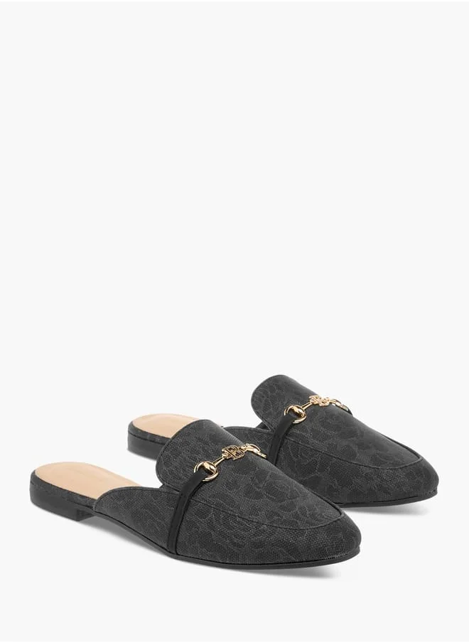 فلورا بيلا من شو إكسبرس Women Textured Slip-On Mules with Metal Accent