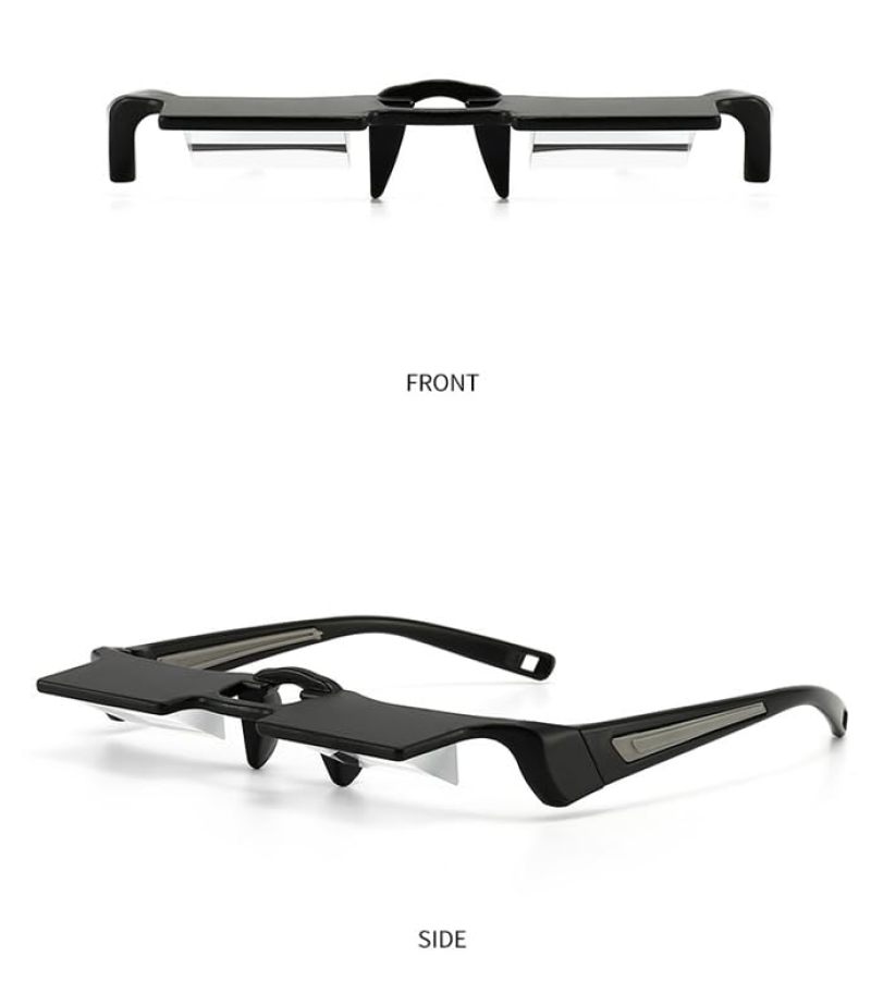 Prism Glasses 90-Degree Prism Optics Crystal Clear Viewing Lazy Glasses - No Neck Strain Bed Glasses for Lying Down Reading Tv Viewing Post-Surgery Recovery - Image 4
