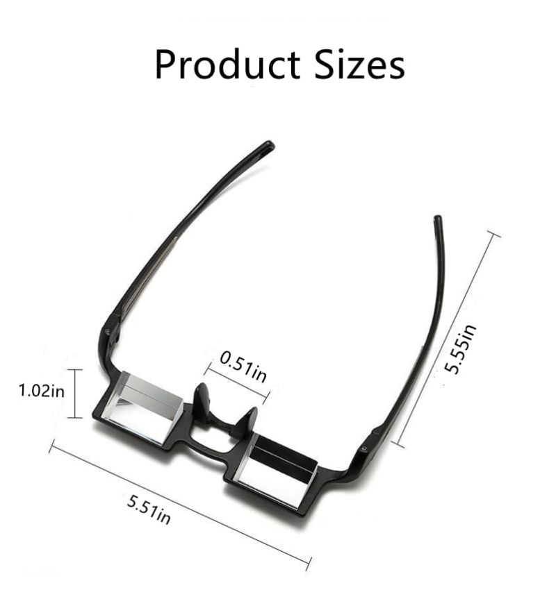 Prism Glasses 90-Degree Prism Optics Crystal Clear Viewing Lazy Glasses - No Neck Strain Bed Glasses for Lying Down Reading Tv Viewing Post-Surgery Recovery - Image 5