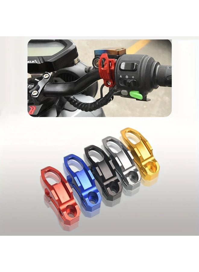 Blue CNC Aluminum Motorcycle Helmet Hook Universal Front Mount Storage Bar - Image 5