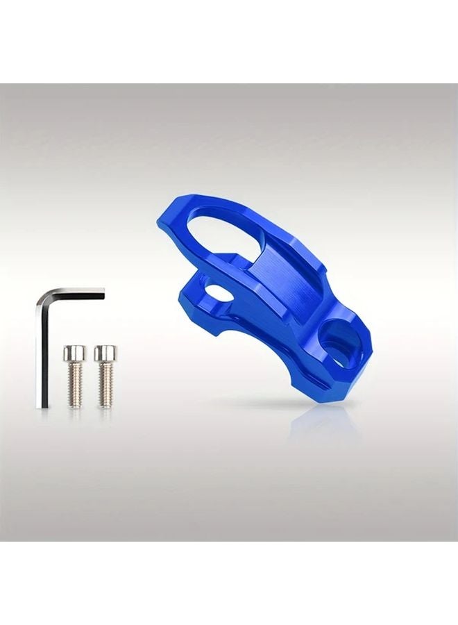 Blue CNC Aluminum Motorcycle Helmet Hook Universal Front Mount Storage Bar - Image 1