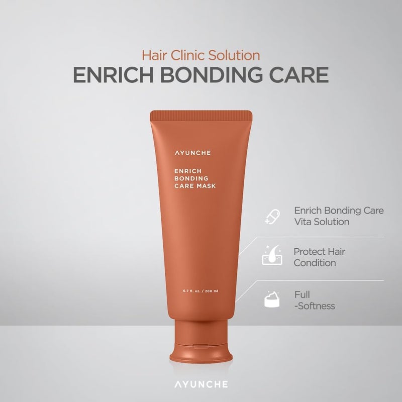 AYUNCHE Enrich Bonding Hair Mask 6.7 fl oz â€“ Intensive Bond Repair, Deep Moisture & Elasticity Boost, Nourishing Treatment for Dry, Damaged & Color-Treated Hair - Image 3