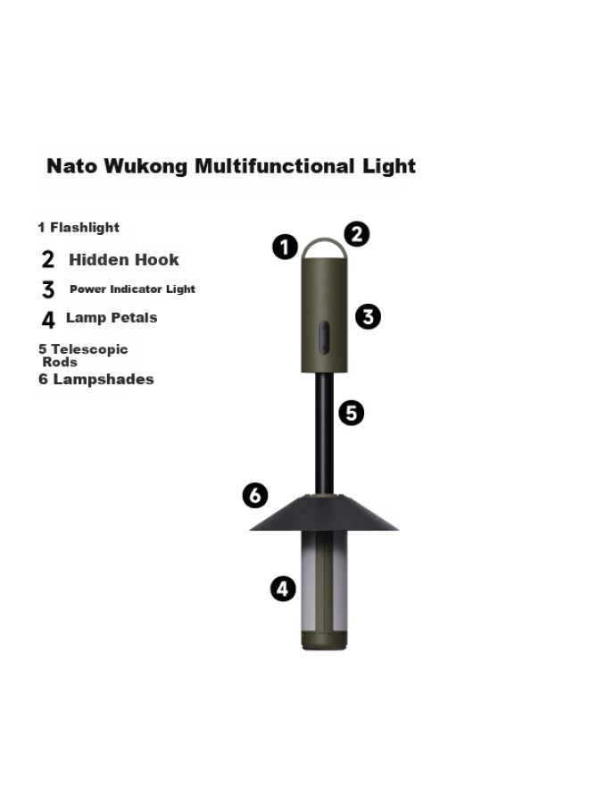Nextool Outdoor Home Multifunctional Wukong Camping Lantern Tent Ambient Rechargeable Hanging Light Adjustable Height Flashlight - Image 2