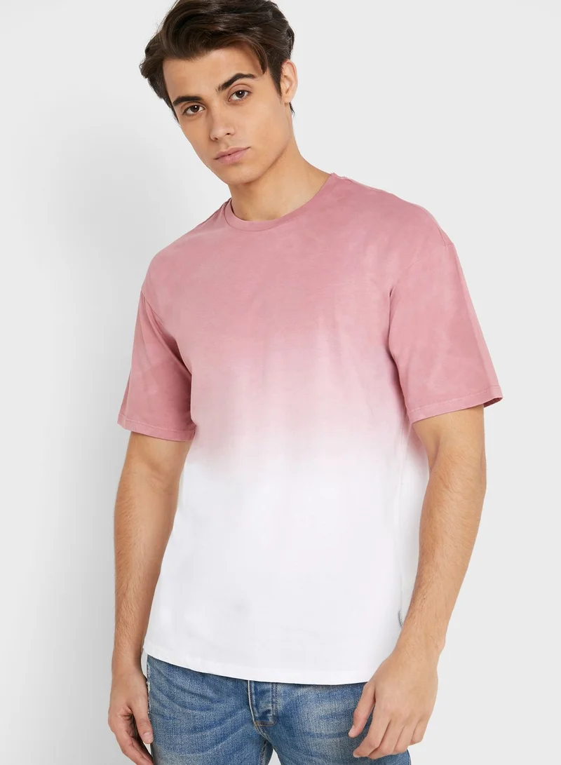 Only & Sons Masa Dip Dye Crew Neck T-Shirt