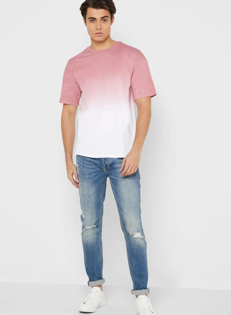 Only & Sons Masa Dip Dye Crew Neck T-Shirt