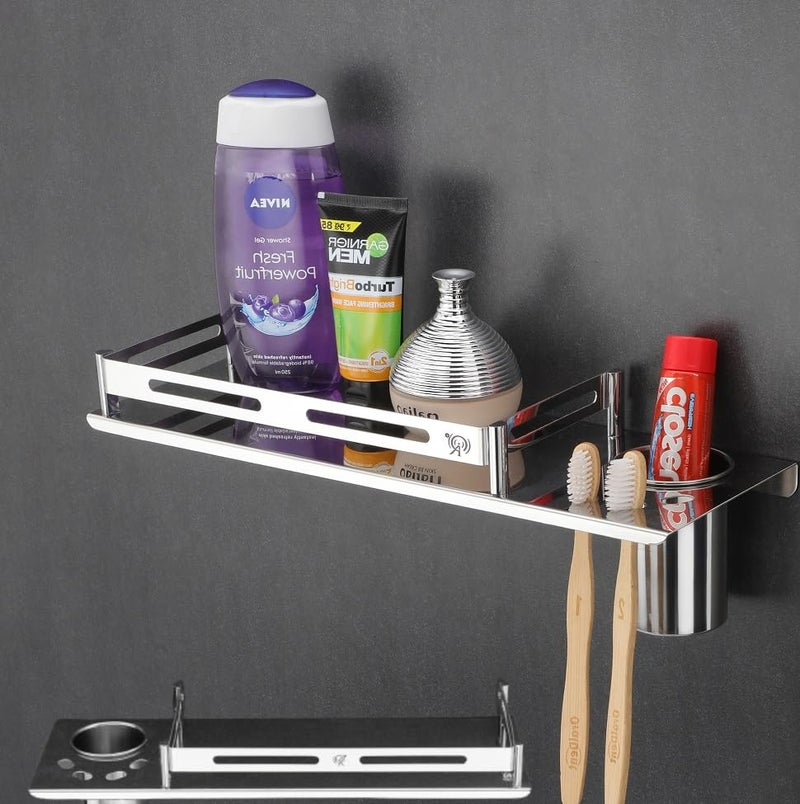 Raxon Innovation BathroomSELF with Tumbler Holder OrganizerShelf for BathroomKitchenWall PS1 SELF with Tumbler Holder - Image 3