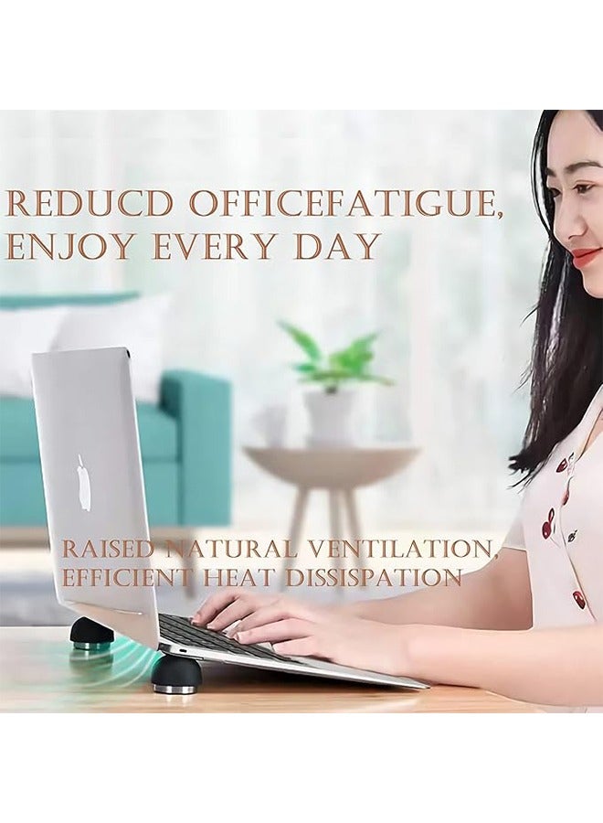 2 قرص رادياتير محمول ذو جذب مغناطيسي، تثبيت سطح المكتب بطانة ليزي محمول، صغير محمول + سيليكون مضاد للانزلاق، حامل مريح، متوافق مع أجهزة الكمبيوتر المحمولة متعددة الأحجام (أسود) - Image 5