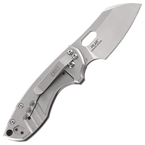 CRKT Pilar EDC Folding Pocket Knife: Compact Everyday Carry, Satin Blade with Finger Choil, Thumb Slot Open, Frame Lock Stainless Handle, Reversible Pocket Clip 5311 - Image 2