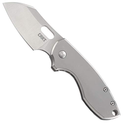 CRKT Pilar EDC Folding Pocket Knife: Compact Everyday Carry, Satin Blade with Finger Choil, Thumb Slot Open, Frame Lock Stainless Handle, Reversible Pocket Clip 5311 - Image 1