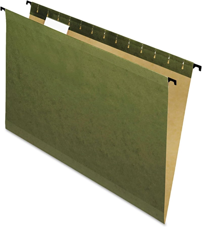 Pendaflex SureHook Reinforced Hanging File Folders, Legal Size, Standard Green, 1/5 Cut, 20/BX (6153 1/5) - Image 1
