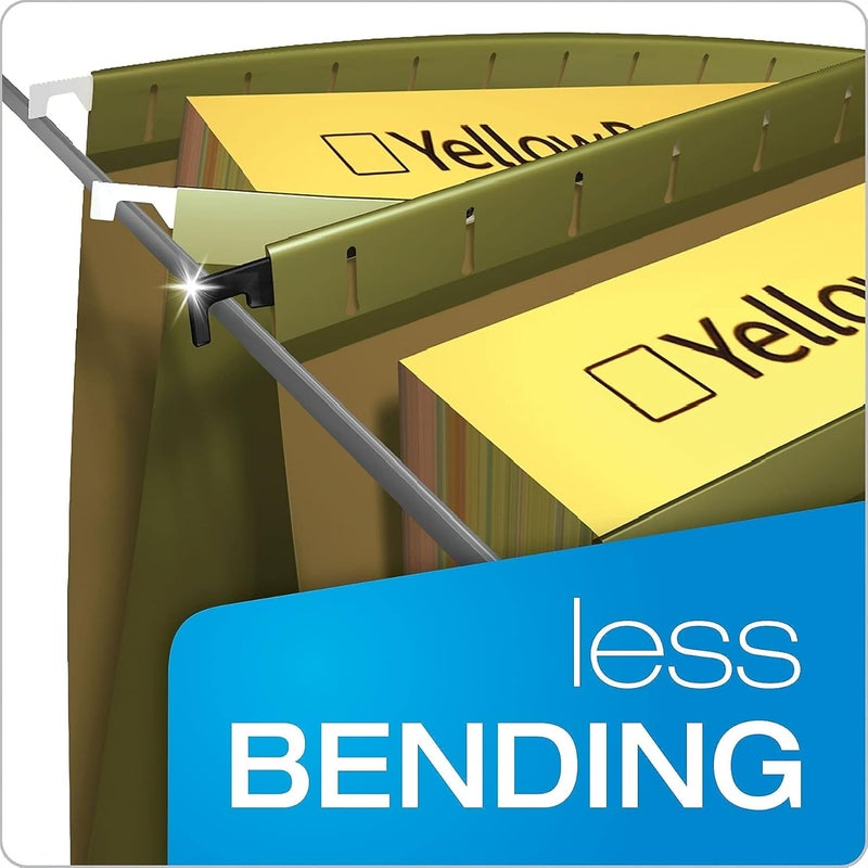 Pendaflex SureHook Reinforced Hanging File Folders, Legal Size, Standard Green, 1/5 Cut, 20/BX (6153 1/5) - Image 5