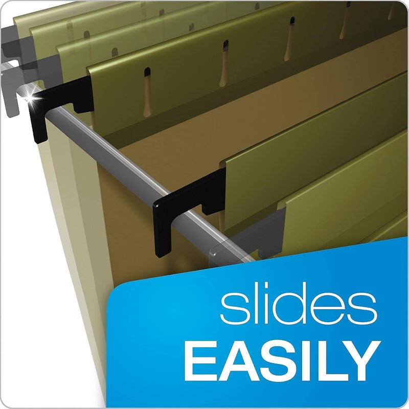 Pendaflex SureHook Reinforced Hanging File Folders, Legal Size, Standard Green, 1/5 Cut, 20/BX (6153 1/5) - Image 4