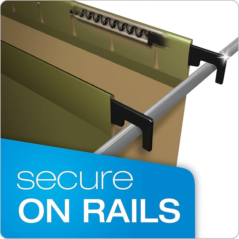 Pendaflex SureHook Reinforced Hanging File Folders, Legal Size, Standard Green, 1/5 Cut, 20/BX (6153 1/5) - Image 3