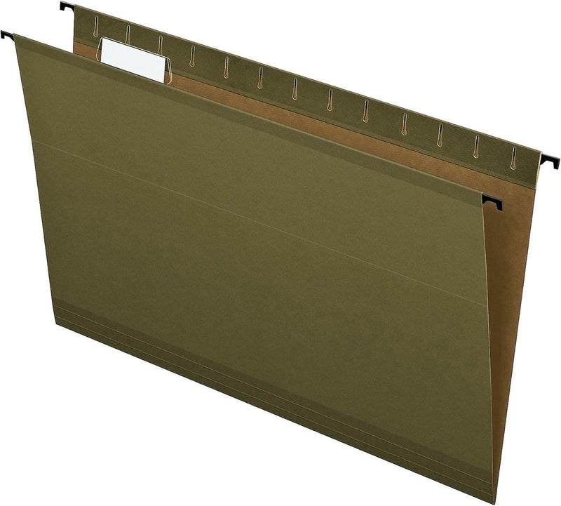 Pendaflex SureHook Reinforced Hanging File Folders, Legal Size, Standard Green, 1/5 Cut, 20/BX (6153 1/5) - Image 2