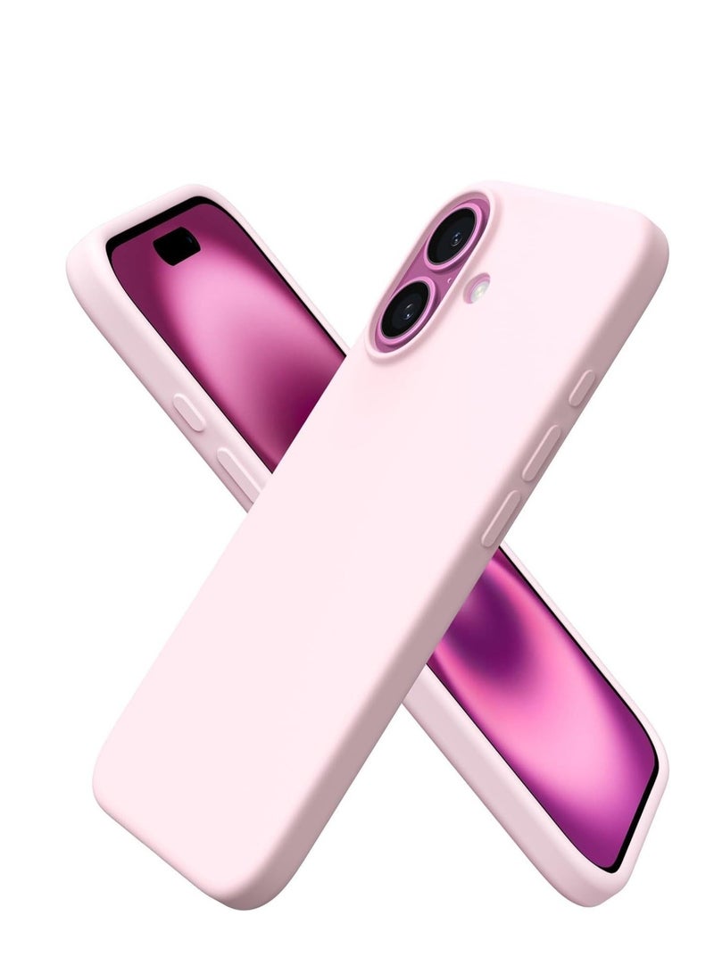 ELTRAZONE ELTRAZONE Case Compatible with iPhone 16 Plus – Liquid Soft Silicone Shockproof Cover with Microfiber Lining – Full Body Protection & Camera Guard – 6.7-inch (Pink, iP 16 Plus)