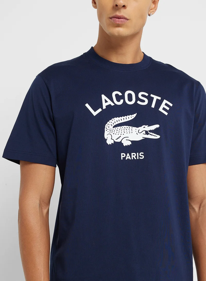 LACOSTE Logo Crew Neck Short Sleeve T-Shirt