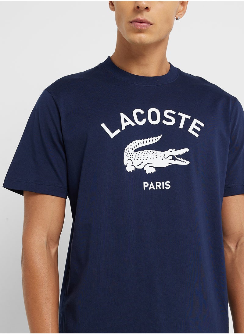 LACOSTE Logo Crew Neck Short Sleeve T-Shirt  - Image 3