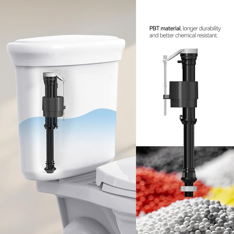 RT Toilet Fill Valve A1320, Toilet Repair Kit Inside Tank, Universal Toilet Replacement Kit, Quiet and Fast Fill Water, Height Adjustable, Easy to Install - Image 4