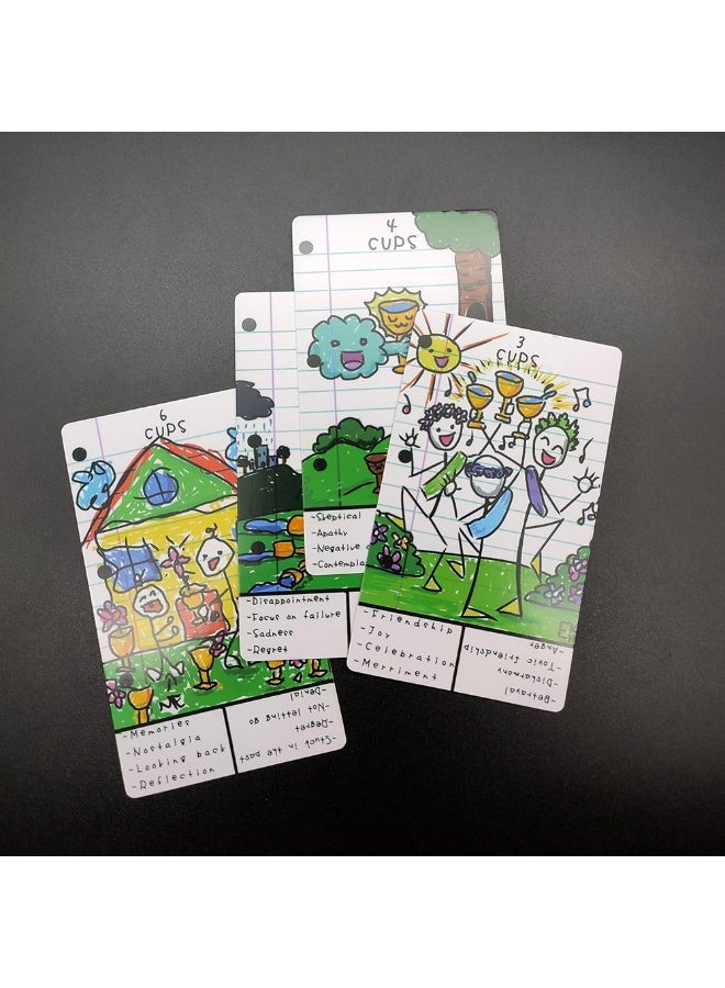 NIBEMINENT A 12-centimeter by 7-centimeter graffiti-themed tarot card set, specially designed for beginners and newcomers, aiming to eliminate the fear of reading the cards.  - Image 3