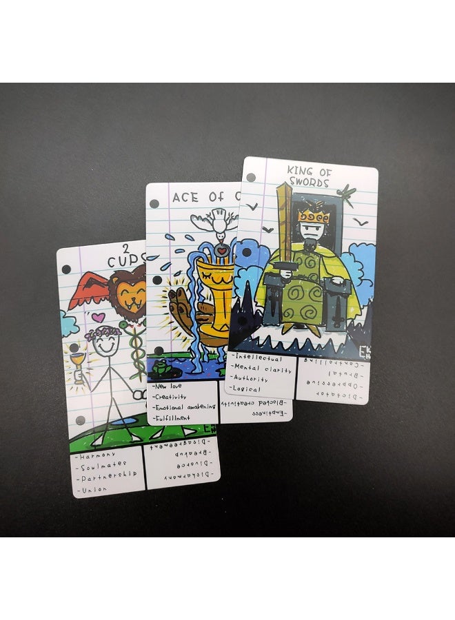 NIBEMINENT A 12-centimeter by 7-centimeter graffiti-themed tarot card set, specially designed for beginners and newcomers, aiming to eliminate the fear of reading the cards.  - Image 2
