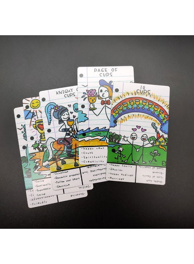 NIBEMINENT A 12-centimeter by 7-centimeter graffiti-themed tarot card set, specially designed for beginners and newcomers, aiming to eliminate the fear of reading the cards.  - Image 5