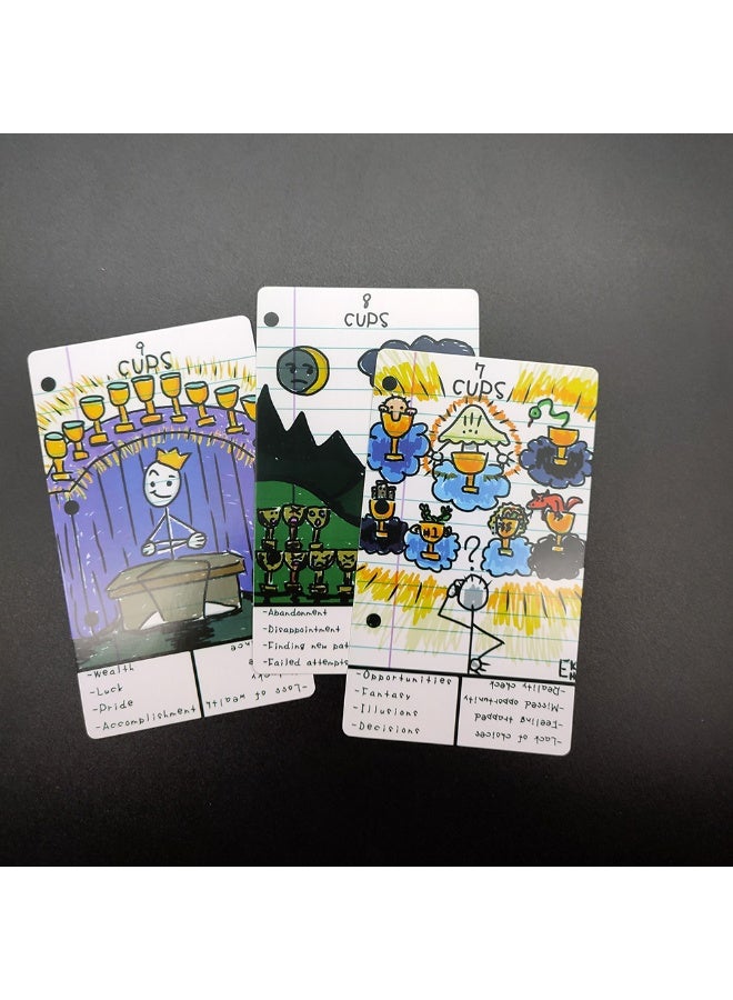 NIBEMINENT A 12-centimeter by 7-centimeter graffiti-themed tarot card set, specially designed for beginners and newcomers, aiming to eliminate the fear of reading the cards.  - Image 4