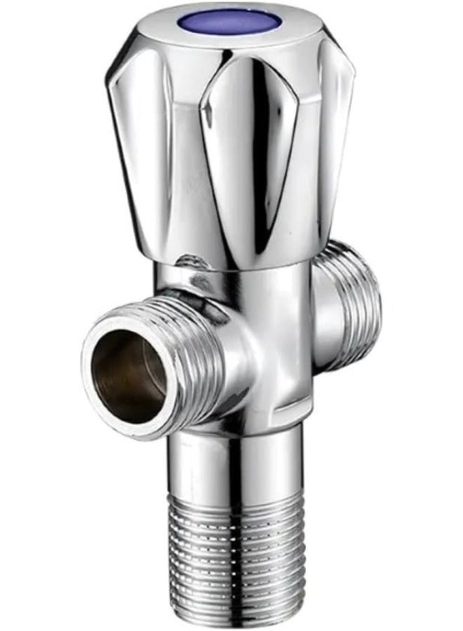 Vaultex Double Angle Valve Chrome – Brass Construction, Durable & Stylish Water Control Valve, Ideal for Home & Commercial Use, Easy Installation - Image 1