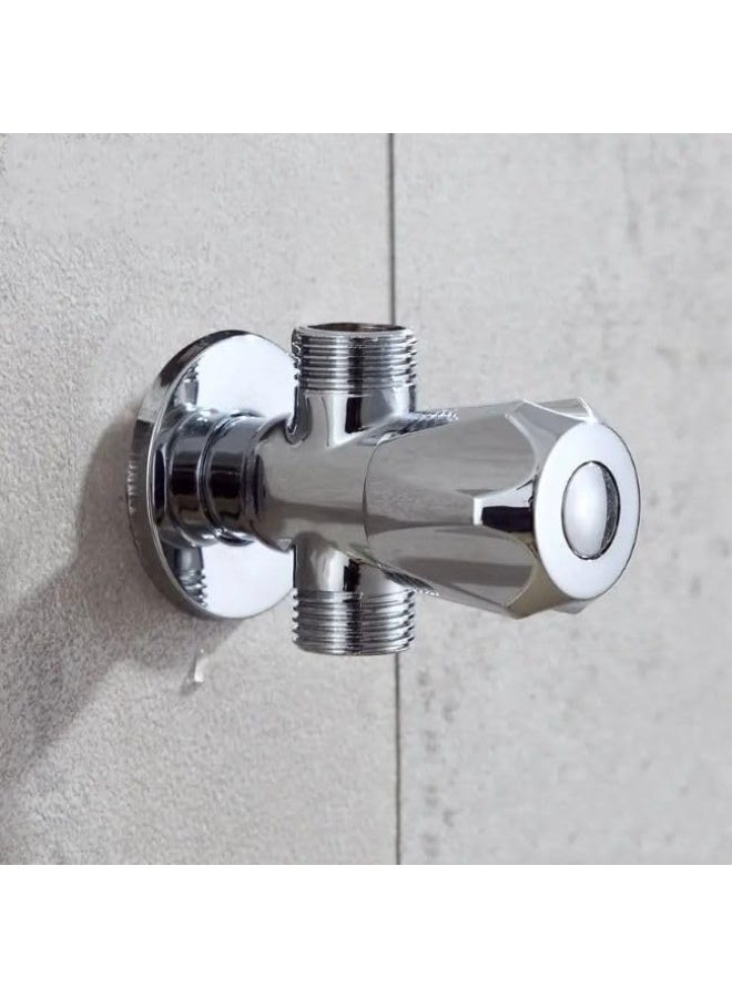 Vaultex Double Angle Valve Chrome – Brass Construction, Durable & Stylish Water Control Valve, Ideal for Home & Commercial Use, Easy Installation - Image 5
