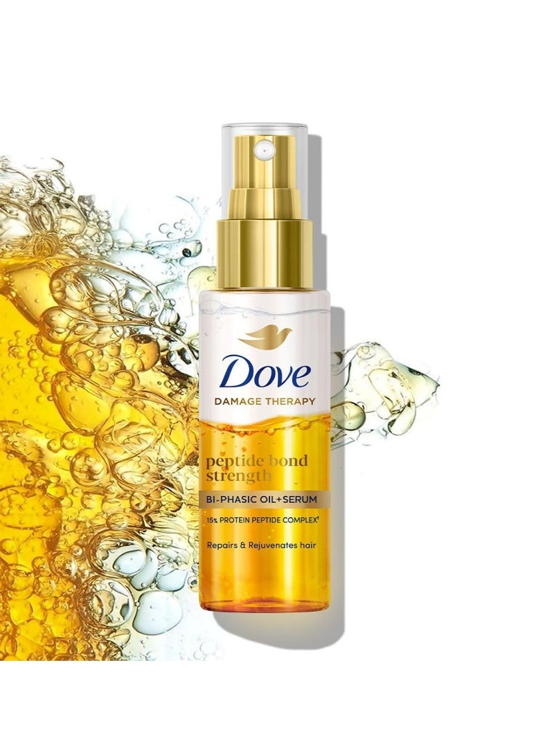 دوف زيت دوف ثنائي الطور بقوة الببتيد + سيروم | مركب ببتيد البروتين 12% | خفيف الوزن للغاية | يعيد بناء الروابط المكسورة لإصلاح وتجديد الشعر من الداخل - Image 2