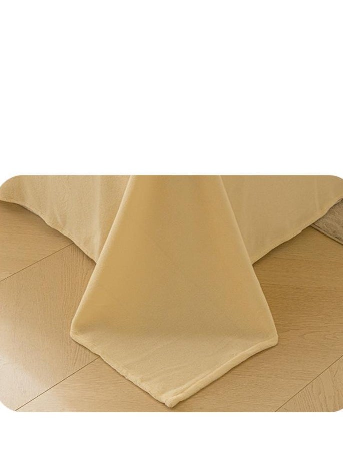 Generic Fitted Sheet Style — ﻿ Carved Velvet Cloth Embroidered Wide Edge Milk Velvet Four Piece Bedding Set  - Image 3